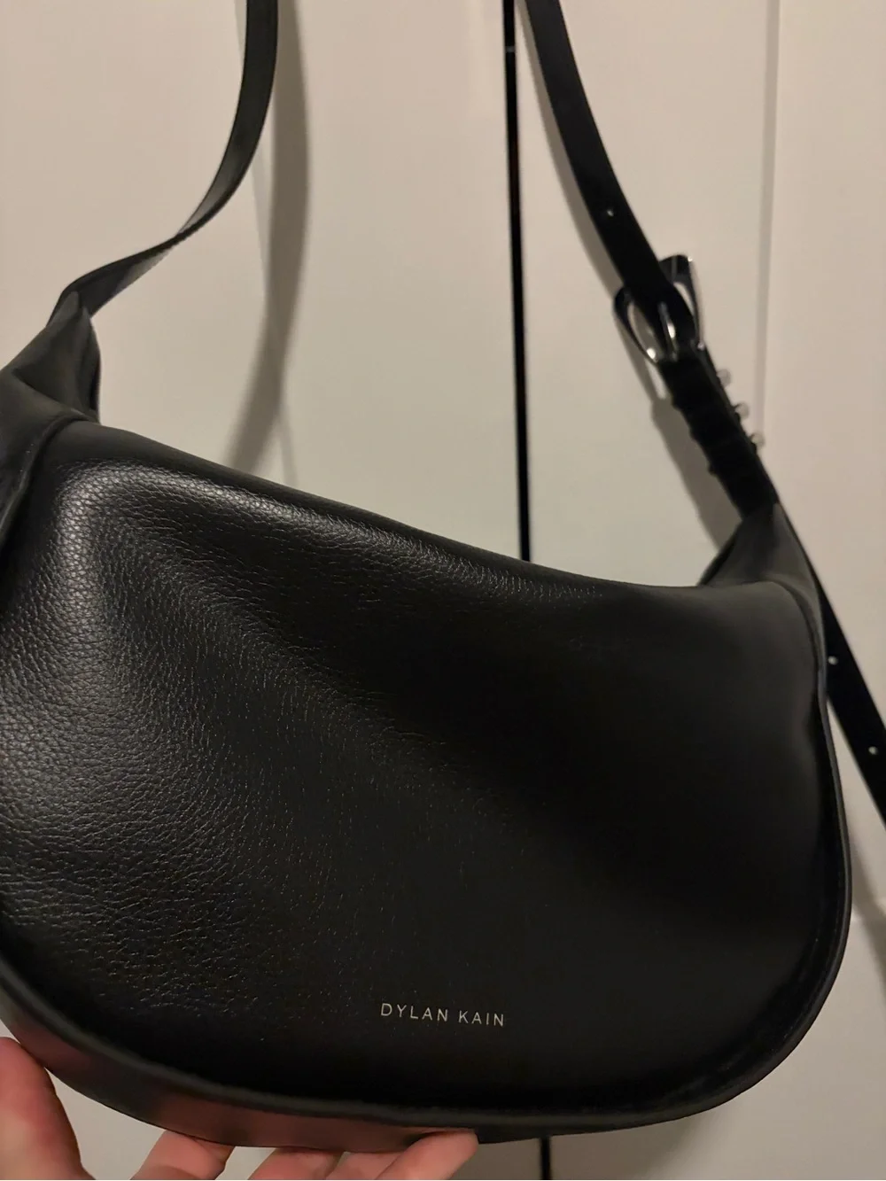 Dylan Kain Black Leather Hobo Bag